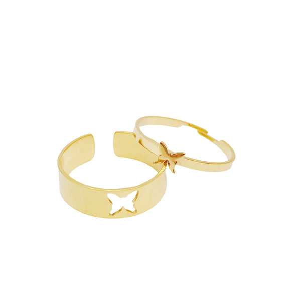 Set Anillos Mariposa