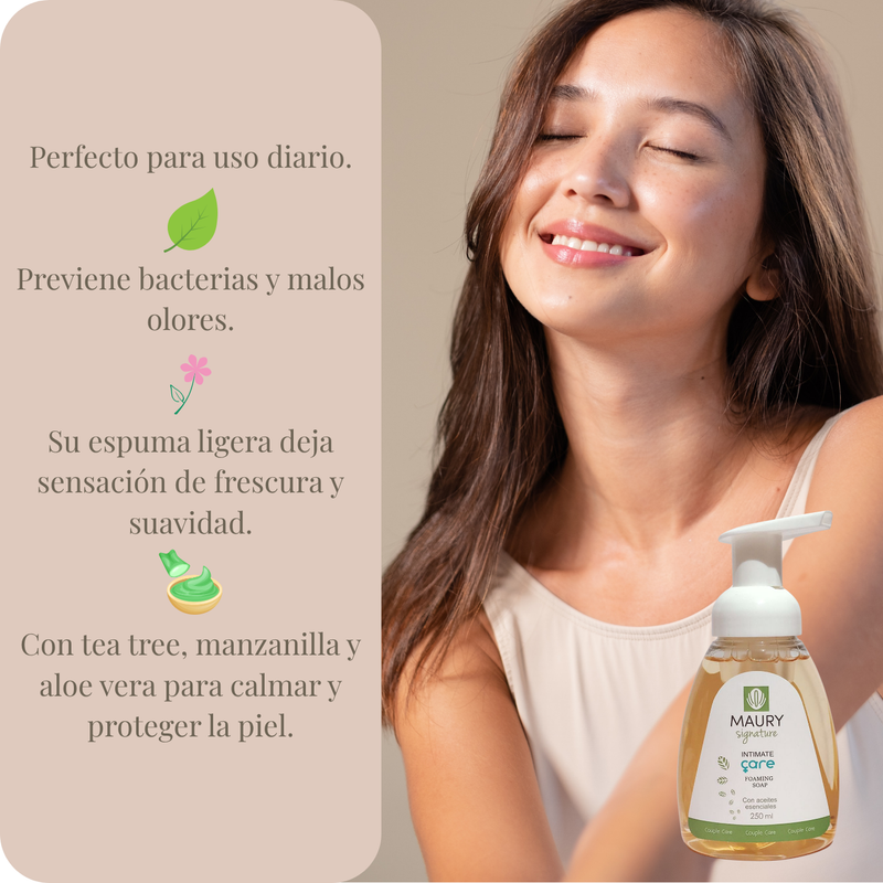 Jabón Íntimo en Espuma con Aceites Esenciales | Limpieza Suave, Equilibrio del pH y Frescura Natural