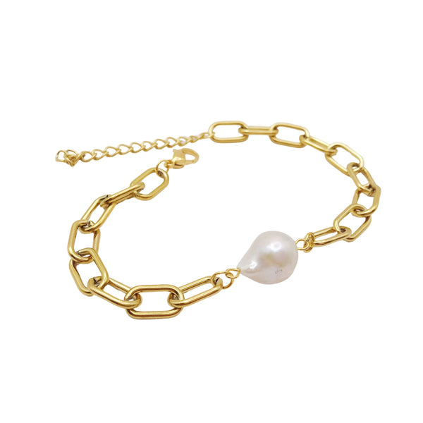 Pulsera Eslabones con Perla