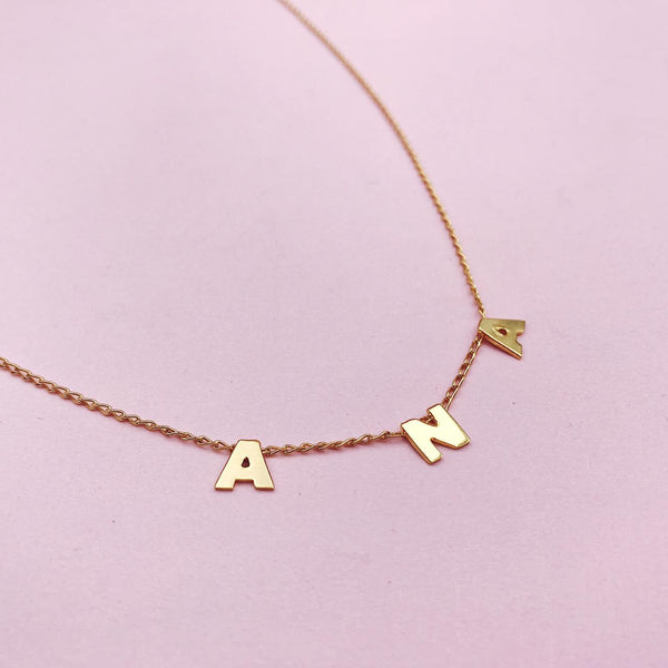 SPACE LETTERS NECKLACE