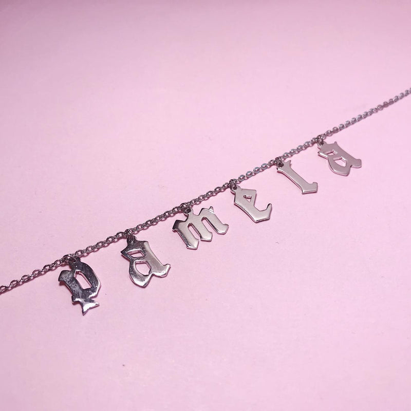 GOTHIC LETTERS CHOKER