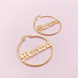 GOTHIC NAME HOOPS